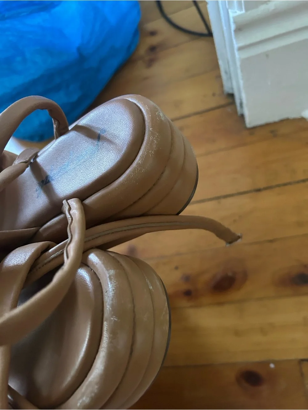 Free People Harper Strappy Platform Platform Sandals 41 tan brown 11